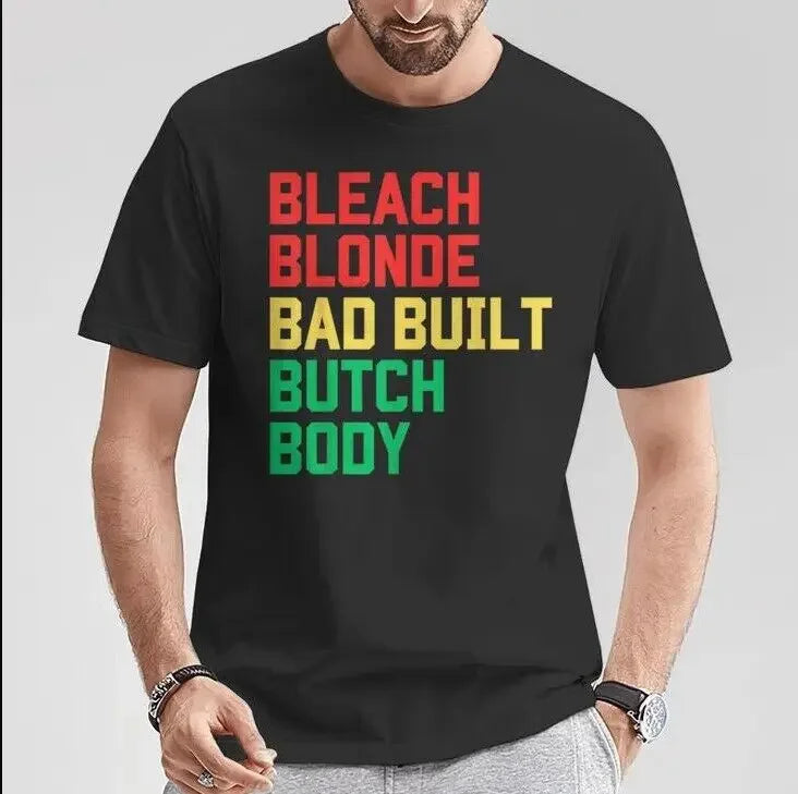 Bleach Blonde Bad Built Butch Body Anti-Maga Retro Jasmine Crockett Retro Shirt