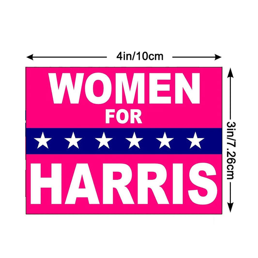 3 Pack Eco Women for Harris POLITICAL pink KAMALA HARRIS 2024 for president star Bumper Magnet 4 in x 3 in