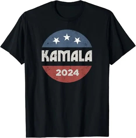 Kamala Harris  Classics Portrait  T-Shirt 2024 O-neck Funny Political Meme Tops All-match Men Print Camisetas   Tshits